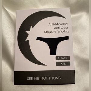 Set of 2 NEW Zyia black ‘See Me Not’ thongs.